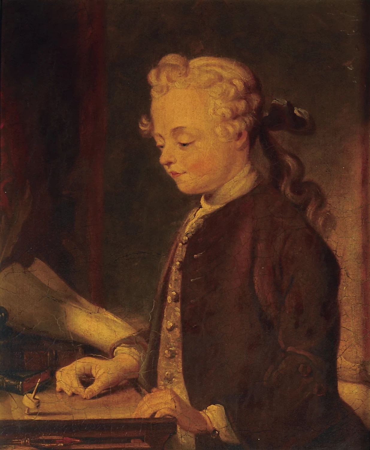 Jean Siméon Chardin - 120, Ritratto di Auguste, Gabriel Godefroy o Il bambino con il Toton, Ashmolean Museum